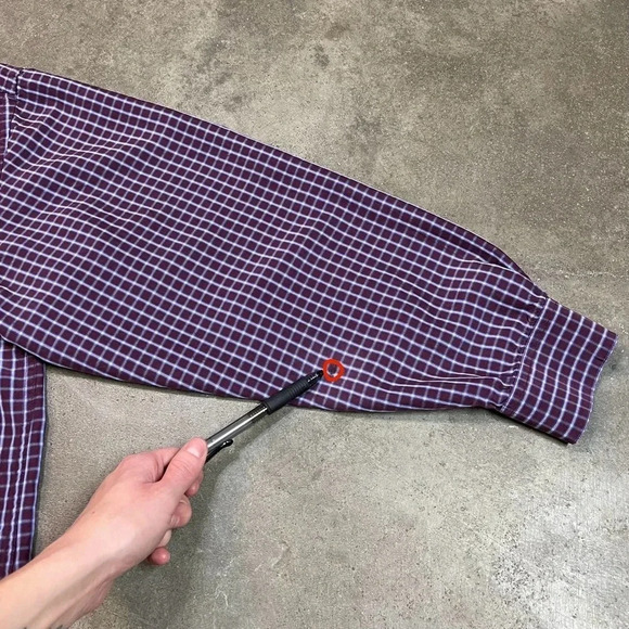 FONTE Luxury At Ease Silk Tencel Plaid Long Sleeve Button Up Shirt - Picture 9 of 9